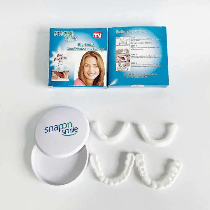 Комплект от 2 броя зъбни фасети Snap On Smile, покриващи зъбите, пластмасови