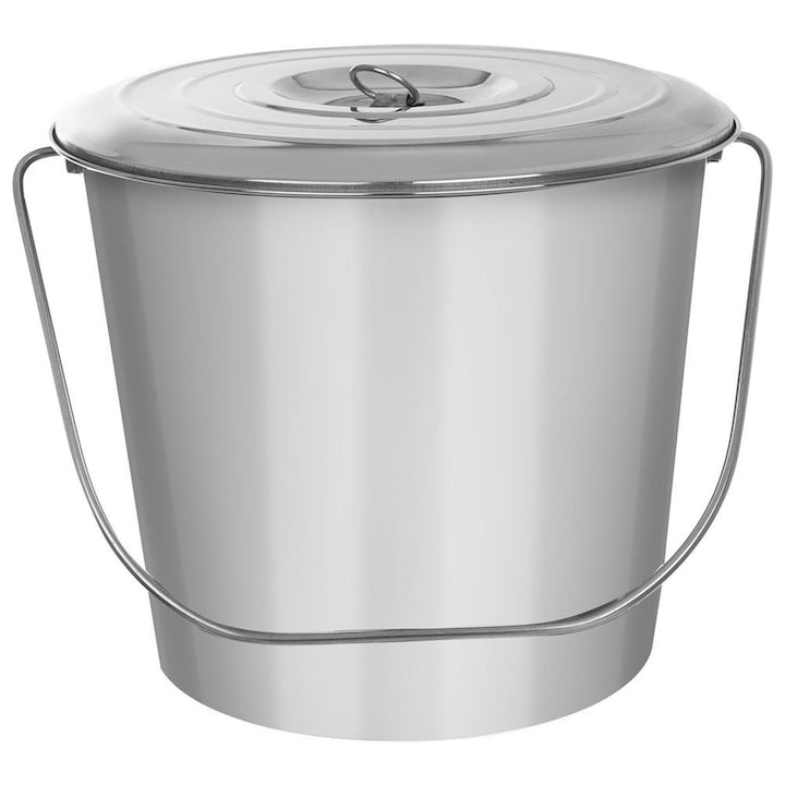 Galeata Din Otel Orion 12 L 27x27x30 cm Argintie Fabricata Din Otel Inoxidabil De Inalta Calitate Are Un Maner Confortabil Bine Conturat Practica Pentru Utilizare Acasa In Gradina Si In Gastronomie