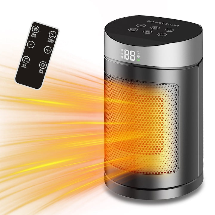 Aeroterma Fantasy cu telecomanda Ecran tactil 1500 W Incalzitor ceramic PTC Tehnologie de incalzire rapida 2S 6 moduri de rotatieInterval de oscilatie reglabil de 90 ℃ Ignifug V-0 Protectie anti-rasturnare Oprire automata dupa 24 de ore