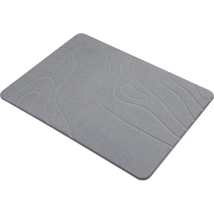 Covoras baie piatra diatomita absorbant uscare rapida gri inchis 60x39cm