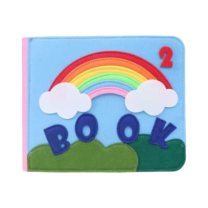 Carte de activitati pentru copii invatare timpurie jucarie senzoriala lavabila 30x30cm