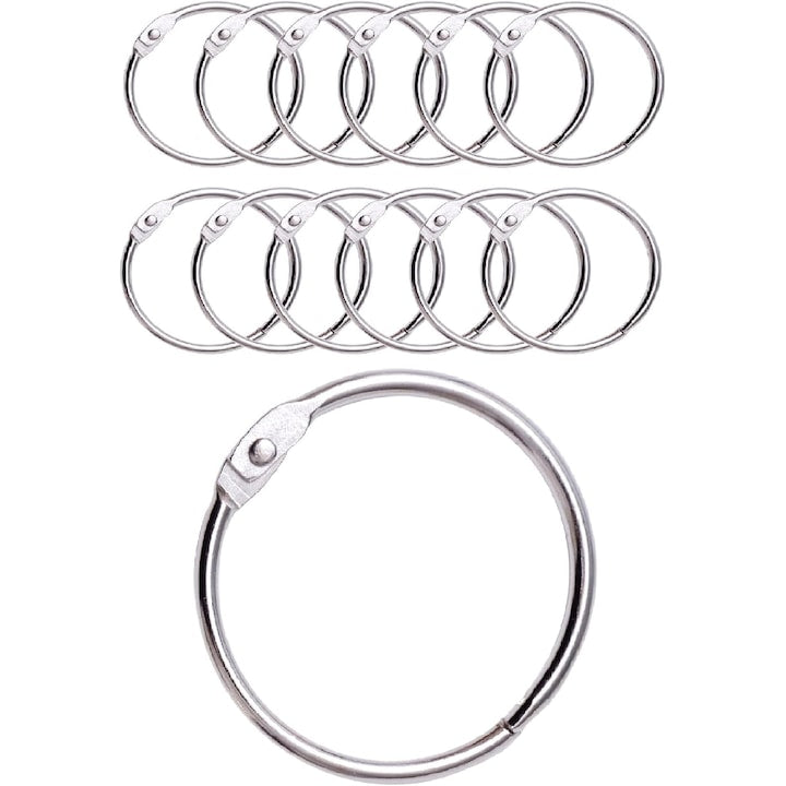 Set inele metalice pentru perdea de dus 50mm 12 bucati