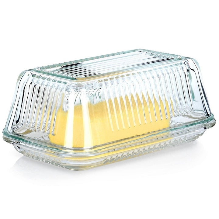 Untiera Din Sticla Vilde Latita 17x10x7 cm Sticla Inchis Usor De Curatat Forma Clasica Materiale De Inalta Calitate Materiale De Inalta Calitate Transparenta