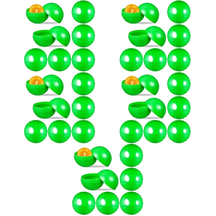 Set 125 bile loterie YANYXR plastic verde 4x4x4cm reutilizabile gol