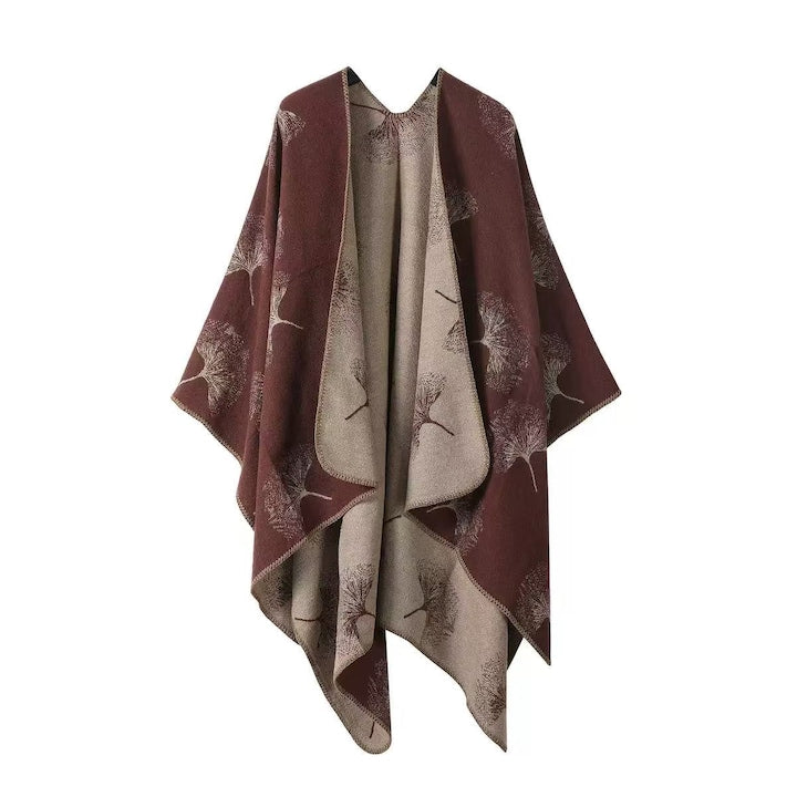 OEM - Saluri pentru femei pelerina eleganta tricotata cu deschidere in fata poncho esarfa patura cardigan palton pentru primavara toamna si iarna 12 rate cu 0% dobândă