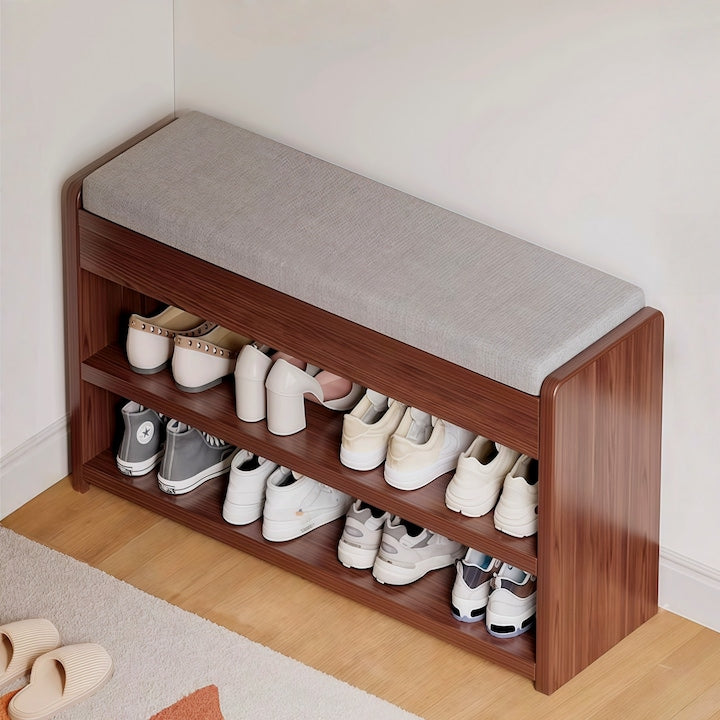 Bancuta pantofar Wacorresi multifunctional maro/gri 60x24x43cm