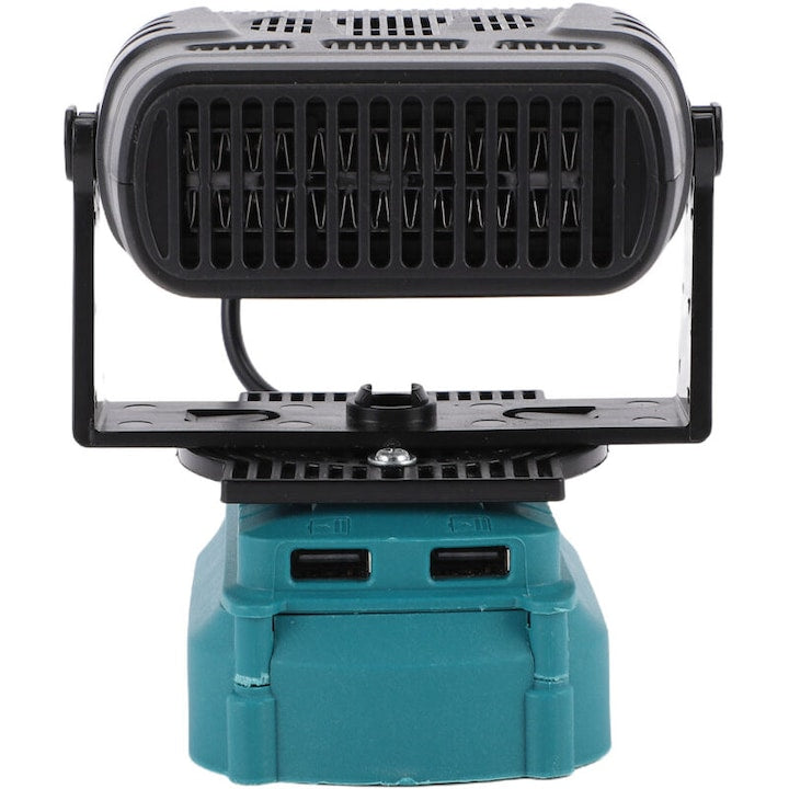 200W Portable Heater 2 Temperature Settings 2 USB Ports Li-ion Battery Compatible Black