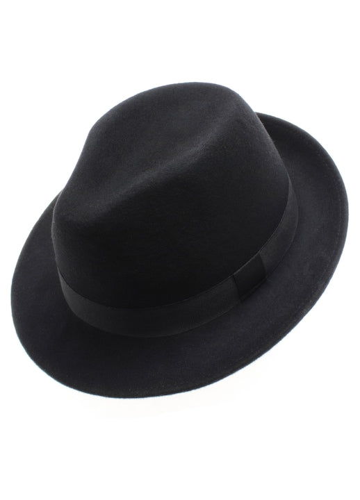 Dasteli - Men's Hat 100% Wool Black with Fabric Band Black 12 installments with 0% interest