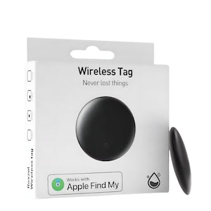 Mini GPS Tracker Nerele Localizator pentru Masini Chei Bagaje Animale si Biciclete AirTag Compatibil Apple Find My Bluetooth Notificari iOS Mod Pierdut Difuzor Puternic Rezistent la Apa Autonomie 1 An Carcasa Magnetica Fara Abonament Negru