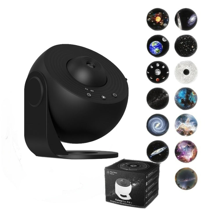 Lumina de proiectie atmosfera galaxiei Pamantului 13 filme 4K lumina alba 6500K LED 5W suprafata de proiectie 12.5m ², negru