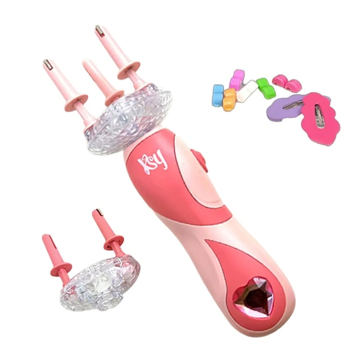 Set aparat electric pentru impletit par YANYXR pentru fete plastic dimensiuni compacte