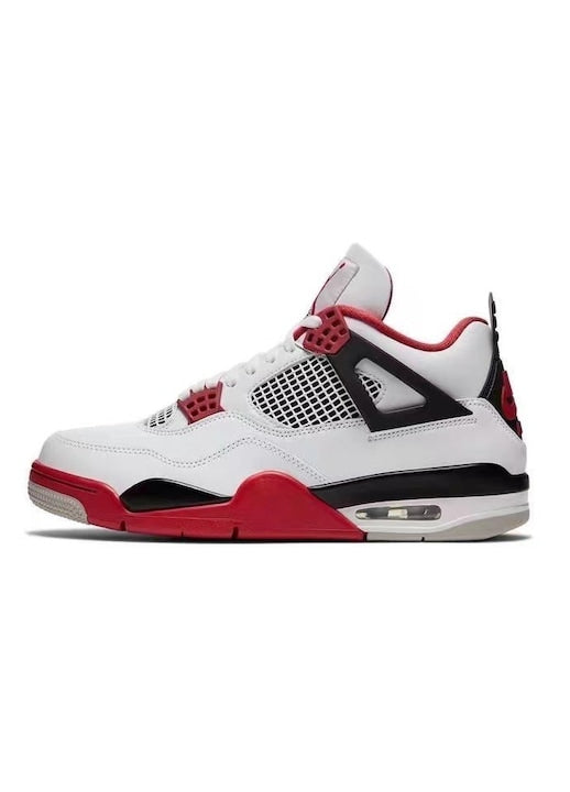 Jordan - Ghete baschet 4 Retro alb/negru/rosu 12 rate cu 0% dobândă