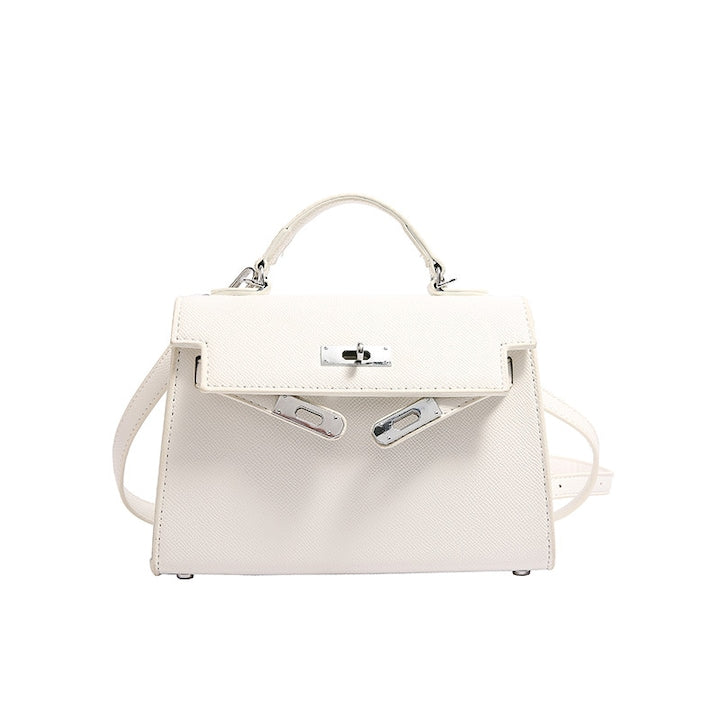 OEM - Kelly women's white bag with silver buckle 12 installments with 0% interest