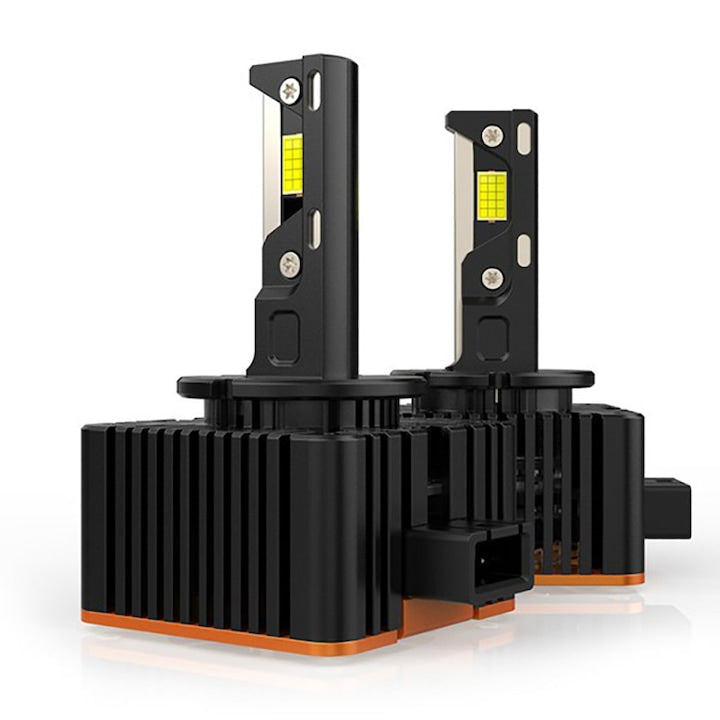 Set 2 becuri LED auto D1S 110W 10.000 lumeni 6500K soclu metalic Quick Start plug and play OUYLAF Negru