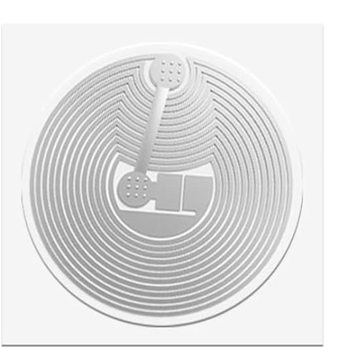 Set 10 Etichete Autoadezive NFC Nybgyy Argintiu 25mm