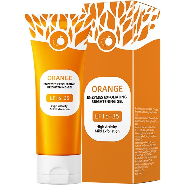 Gel exfoliant cu portocale exfoliant facial cu portocale exfoliant natural pentru corp pentru curatare profunda exfoliant hidratant cu enzime gel exfoliant organic pentru fata si corp hranire profunda pentru ten uscat si hidratat femei si barbati