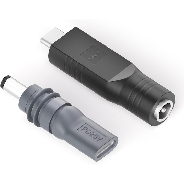 Set 2 adaptoare alimentare pentru Starlink Mini PsAyl conector DC la USB C impermeabil IP67 negru