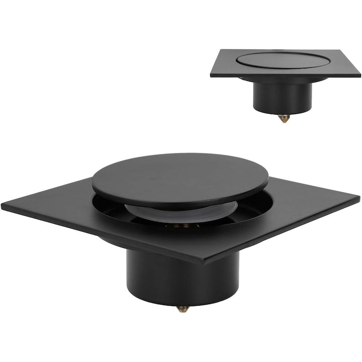 Supapa anti-miros patrata din otel inoxidabil pentru baie 10x10cm potrivita pentru bucatarie baie balcon mai intunecat