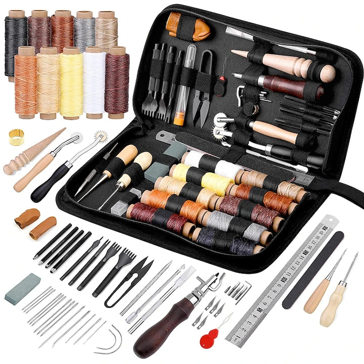 Set scule pielarie WALALLA 51 piese multicolor Metal