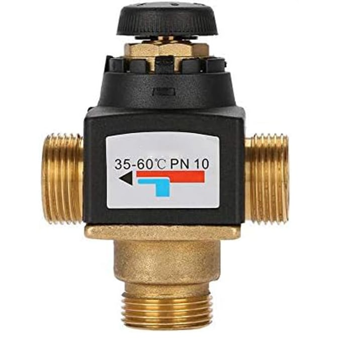 Thermostatic Mixing Valve for Solar Boiler Rqiurpn 3-Way DN20 Brass with External Thread