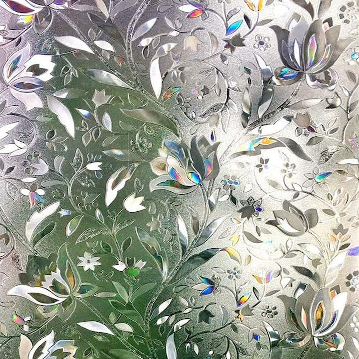 Folie Autoadeziva pentru Geam 3D PVC Reutilizabil 44.5x200cm Alb