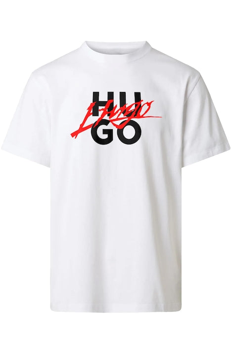 OEM - Tricou barbati Hgo Alb 12 rate cu 0% dobândă