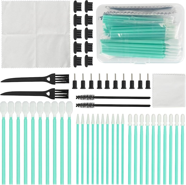 Kit de praf si curatare pentru telefoane mobile 56 bucati praf + curatare material de inalta calitate conectare si deconectare flexibila Compatibil cu toate dispozitivele de tip C