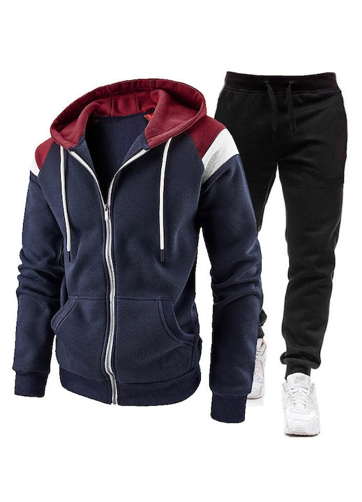 OEM - Men's tracksuit set hoodie and pantsfwqgwq Black/Navy 12 interest-free installments