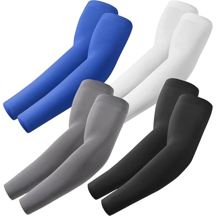 Set 4 perechi maneci protectie UV unisex racoritoare respirabile supraelastice marime universala Multicolor