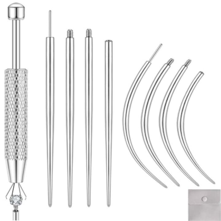 Set unelte insertie piercing 14G 16G 18G 20G multicolor