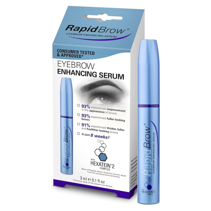 Ser pentru intensificarea sprancenelor RapidBrow complex Hexatein 2 3 ml / 0 1 uncie fluida transparent (pachet de 1)