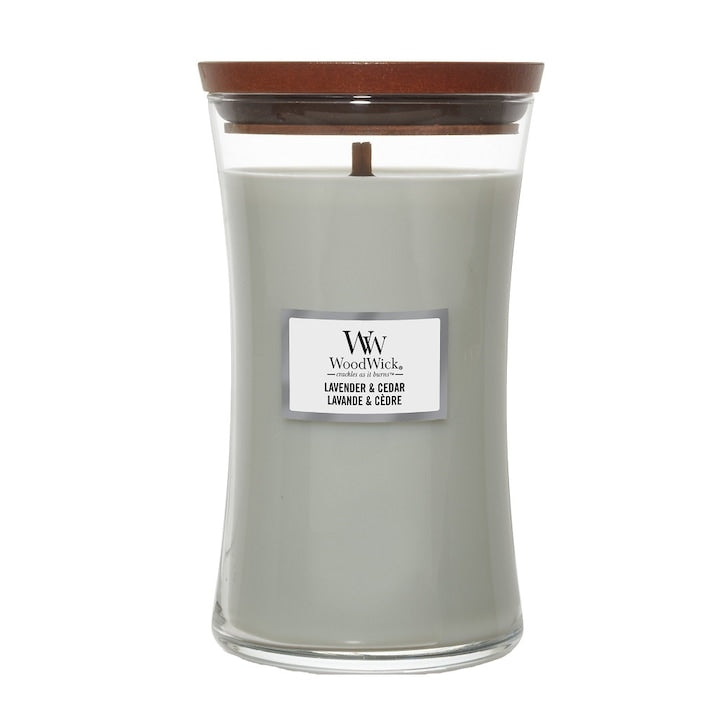 Woodwick Lavender & Cedar Scented Candle 610g