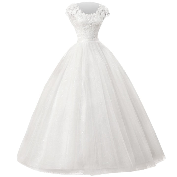 Rochie de mireasa cu aplicatii de dantela marimea M