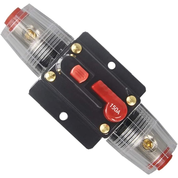 Automatic Circuit Breaker 150A PsAyl for Car and Marine Audio/Video System 12-24V DC Manual Reset 98x43x35mm
