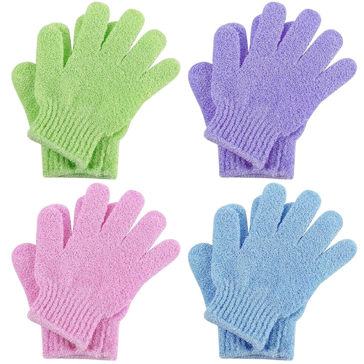 Set of 4 Exfoliating Gloves Nybgyy 19x15cm Multicolor