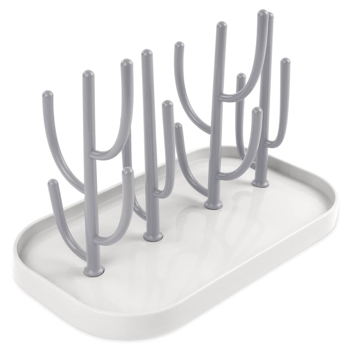 Suport pentru uscare biberoane tetine si suzete cani fara BPA portabil si pliabil 25.5x14.5x19 cm Gri