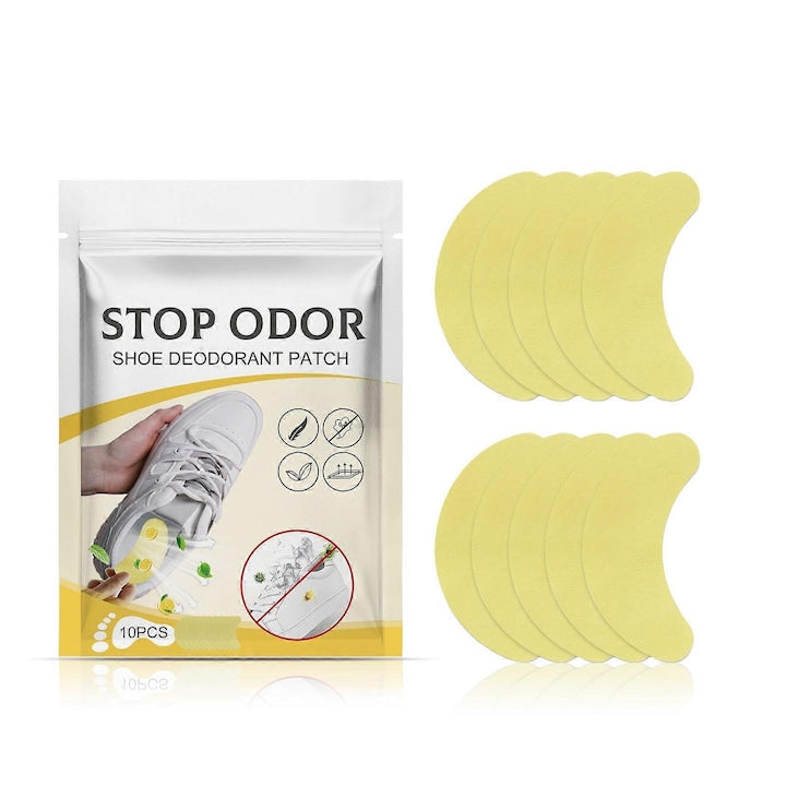Set 10 plasturi pentru eliminarea mirosului de incaltaminte deodorant si antibacterian usor de utilizat dimensiune mica