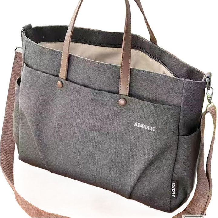 OEM - Multi-functional Shoulder Bag Crossbody Grey Spacious Lightweight Detachable Strap Casual 31x29x10 cm
