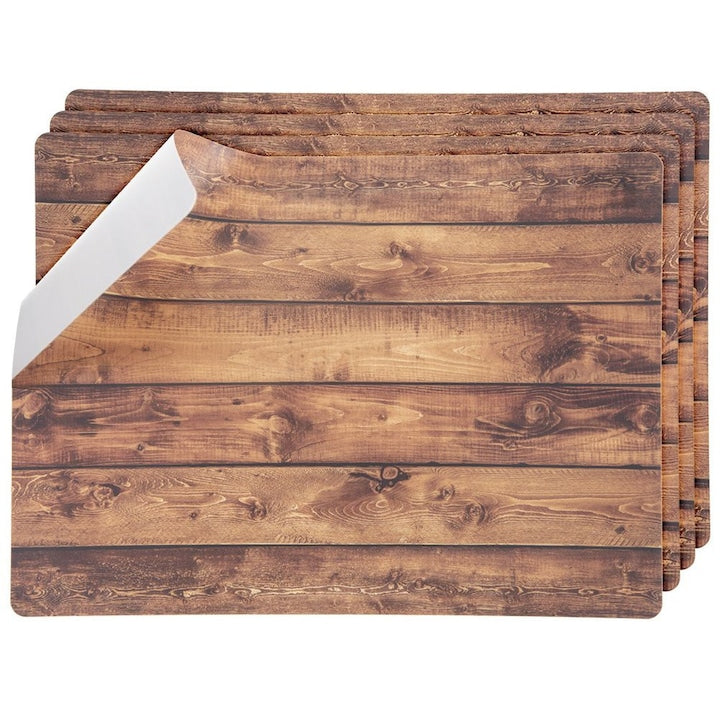 Set 4 Suporturi Dreptunghiulare Orion 43x30 cm Fabricate Din Material Cu Decor Care Imita Lemnul Protective - Protejeaza Blatul Si Masa De Murdarie Si Deteriorare Usor De Curatat - Se Pot Sterge Cu O Carpa Umeda Universale Bej
