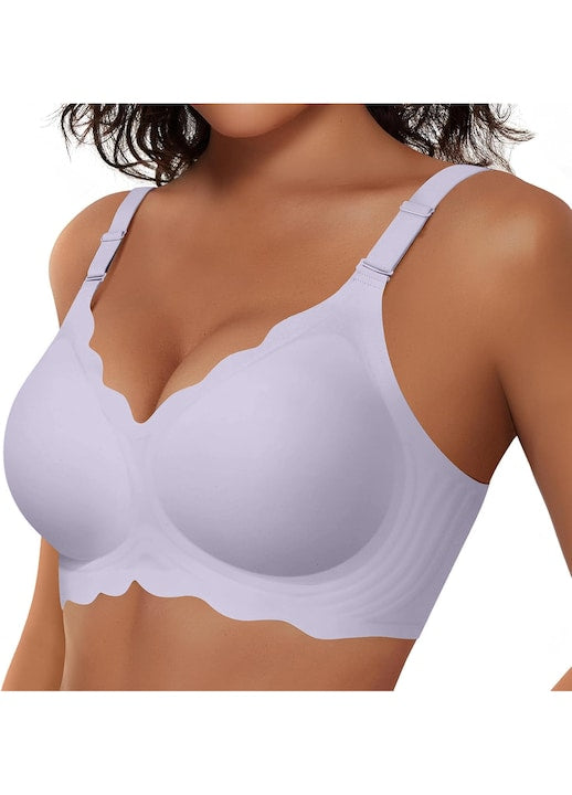 TUNANAN - Sutien dama Sutiene fara cusaturi moale bustiera confortabil push up Violet