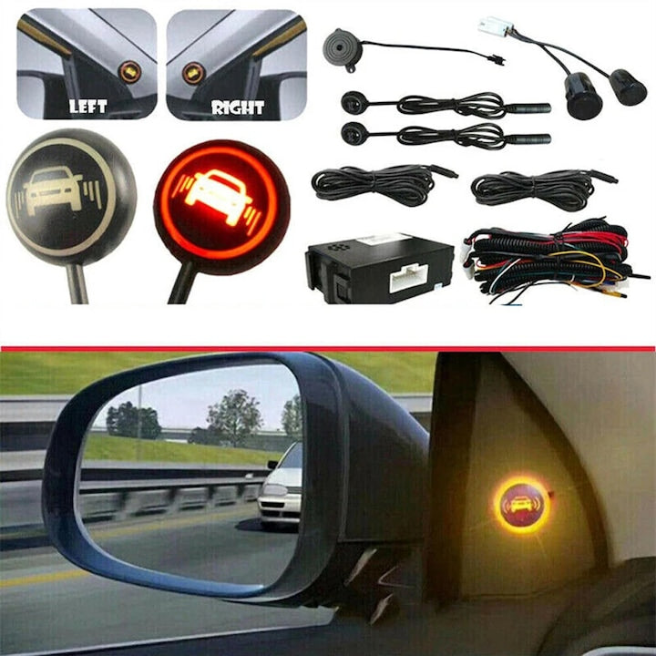 Universal 12V White 5W IP67 Blind Spot Monitoring System 0-5m