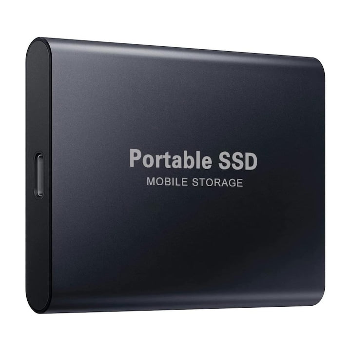 HDD extern Portable 2TB USB 3.1 Hard disk extern Portabil SSD pentru PC Mac Desktop Laptop OUYLAF Negru