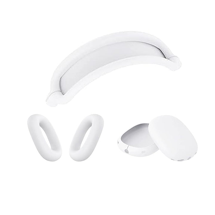 Husa protectie cupe din silicon mat pentru casti Apple AirPods Max-5pace - Alb