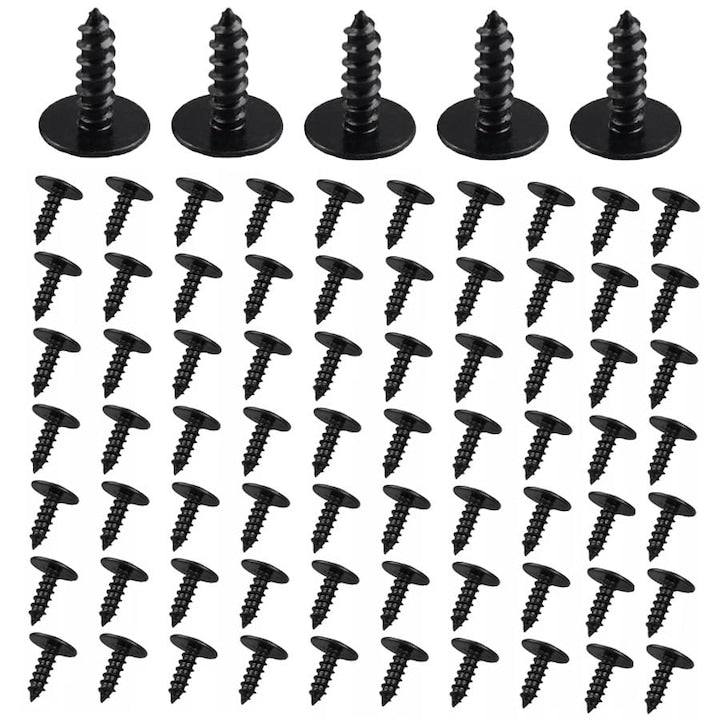 Set 100 Suruburi Torx Bara De Protectie Compatibil Cu Volkswagen Audi Diametrul Surubului: 4.2 mm Diametrul Butonului: 14 mm Inaltime: 15.8 mm Metal YQLAFT Negru