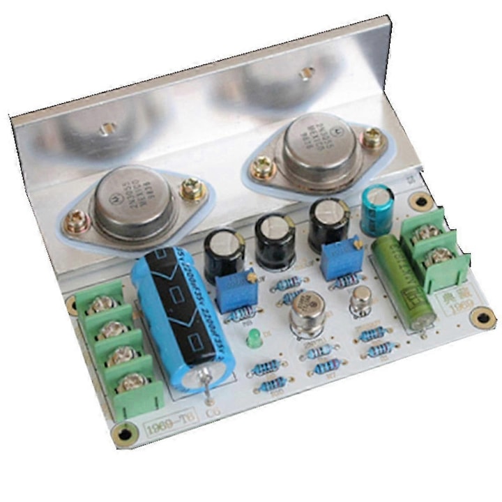Placa amplificator de putere clasa A 1969 10–15W tranzistoare MOT/2N3055 (2x) PCB CJ-F-K0204-20260806-45