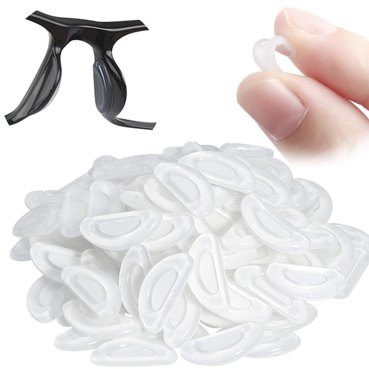 Set 60 accesorii ochelari Silicon adeziv antiderapant Pentru ochelari si ochelari de soare Alb