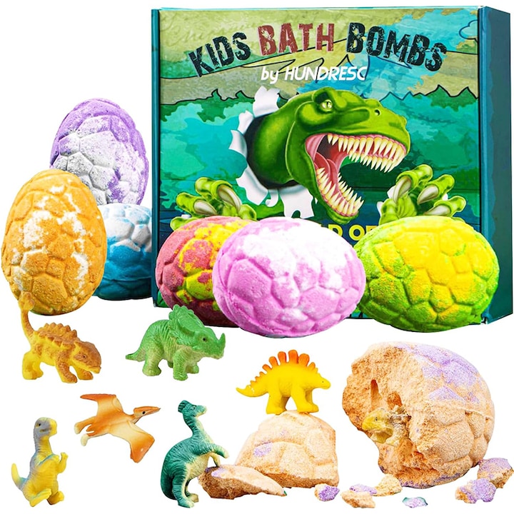 Set 6 Bombe de Baie cu Jucarii Rqiurpn Aroma Lavanda Ocean Vanilie pentru Copii cu Uleiuri Esentiale Multicolor