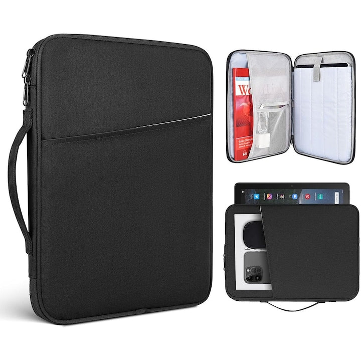 Husa de protectie geanta de transport pentru tableta 10.8-11 compatibila Apple iPad 10.2/10.5/10.9 Apple iPad Pro 11 Anti-coliziune-zgaria Poate stoca telefoane mobile cabluri de date 30 x 23 x 3cm Negru
