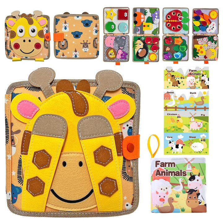 10 pcs Jucarie interactiva Carte Montessori pentru copii mici cu varste cuprinse intre 10 ani