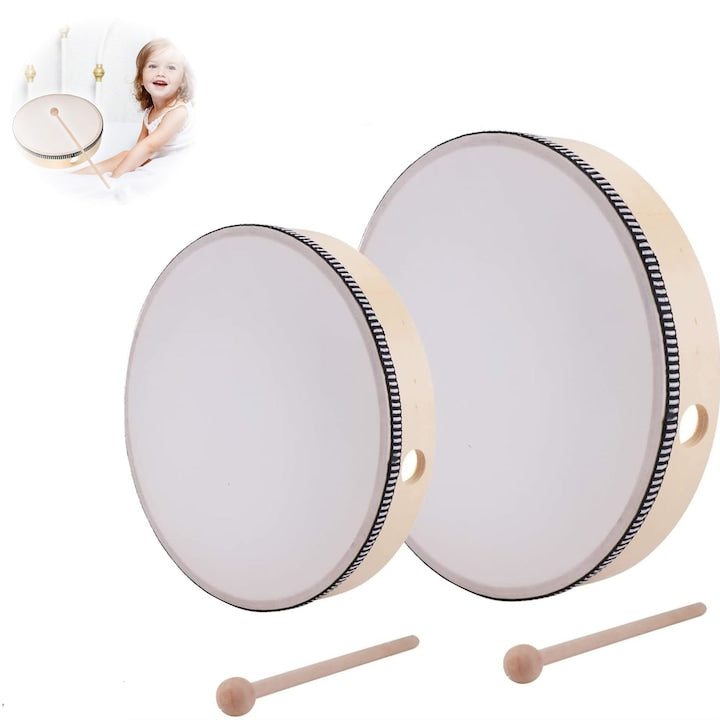 Set 2 toba percutie de mana Latauar bete 6/8 Inch Natur